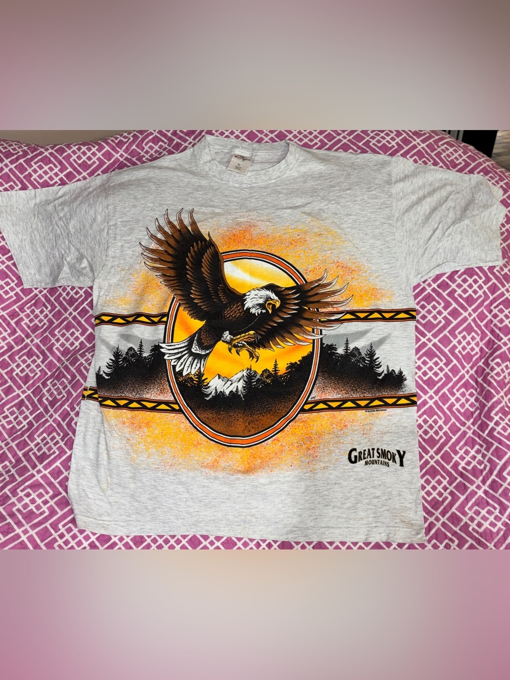 Great Smokey Mountains Eagle T-Shirt, Size-XL